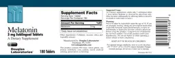 Label for Melatonin 3 mg Sublingual Tablets
