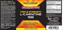 Label for Triple Strength L-Carnitine 1500 Natural Lemon Flavor