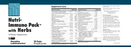 Label for Nutri-Immuno Pack With Herbs