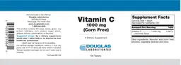 Label for Vitamin C 1000 mg (Corn Free)