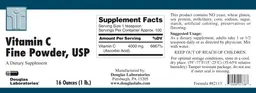 Label for Vitamin C Fine Powder, USP