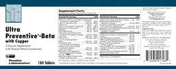 Label for Ultra Preventive-Beta With Copper With Natural Mixed Carotenoids