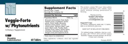 Label for Veggie-Forte w/ Phytonutrients