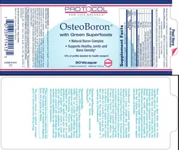 Label for Osteo Boron With Green Superfoods