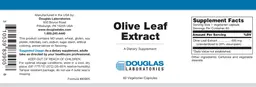 Label for Olive Leaf Extract