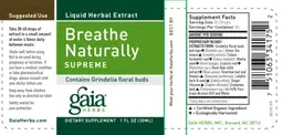 Label for Breathe Naturally Supreme