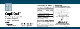 Label for Caplique Coenzyme Q-10 Suspended In Natural Vitamin E