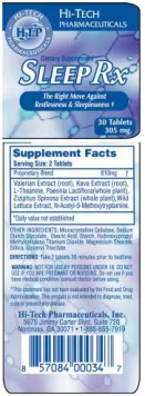 Label for Sleep Rx