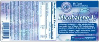 Label for Dicobalene-V Cherry Flavored