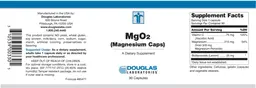 Label for MgO2 (Magnesium Caps)