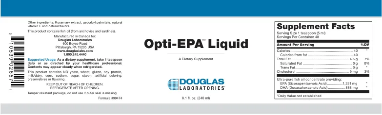 Label for Opti-EPA Liquid
