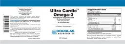 Label for Ultra Cardio Omega-3 60% Concentration 5:1 EPA/DHA Ratio