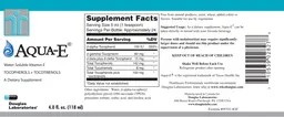 Aqua-E Water-Soluble Vitamin E Tocopherols + Tocotrienols