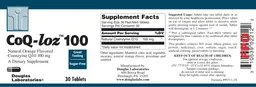 Label for CoQ-loz 100 Natural Orange Flavored Coenzyme Q10 100 mg