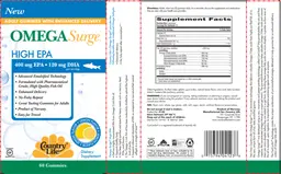 Label for Omega Surge High EPA