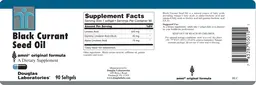 Label for Black Currant Seed Oil