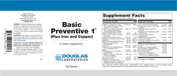 Label for Basic Preventive 1 (Plus Iron And Copper)