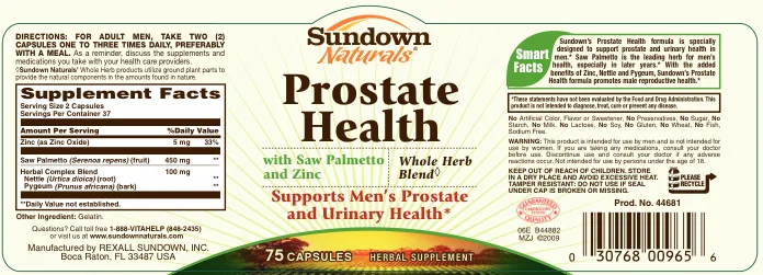 Label for Prostate Health