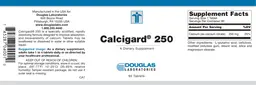 Label for Calcigard 250
