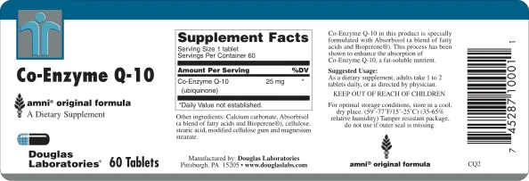 Label for Co-Enzyme Q-10