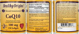 Label for CoQ10 100 mg