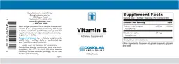 Label for Vitamin E