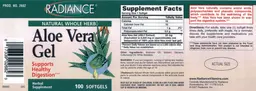 Label for Aloe Vera Gel