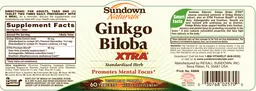 Label for Ginkgo Biloba Xtra