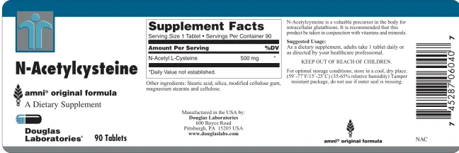 Label for N-Acetylcysteine