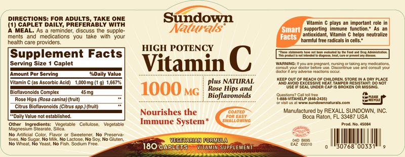 High Potency Vitamin C 1000 mg