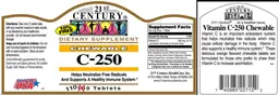 Label for Chewable C-250