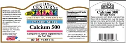Label for Calcium 500