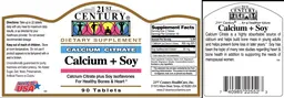 Label for Calcium Citrate Calcium + Soy