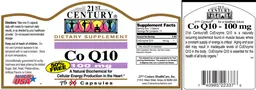 Label for Co Q10 100 mg