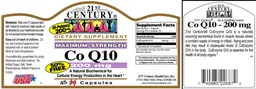 Label for Maximum Strength Co Q10 200 mg