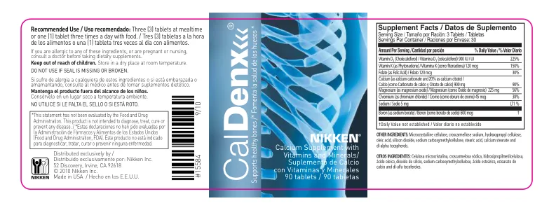 Label for CalDenex