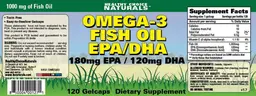 Label for Omega-3 Fish Oil EPA/DHA