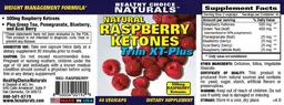 Label for Natural Raspberry Ketones Trim XT-Plus