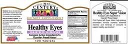 Label for Healthy Eyes Super Vision
