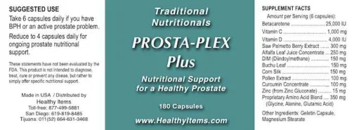 Label for Prosta-Plex Plus