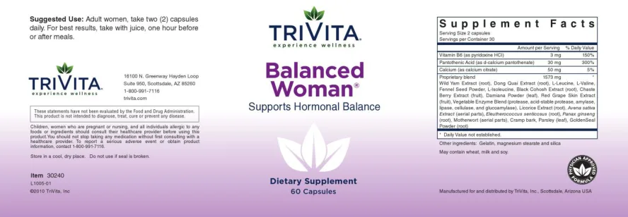 Label for Balanced Woman