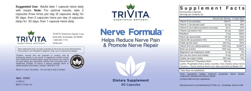 Label for Nerve Formula
