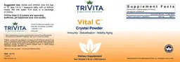 Label for Vital C Crystal Powder