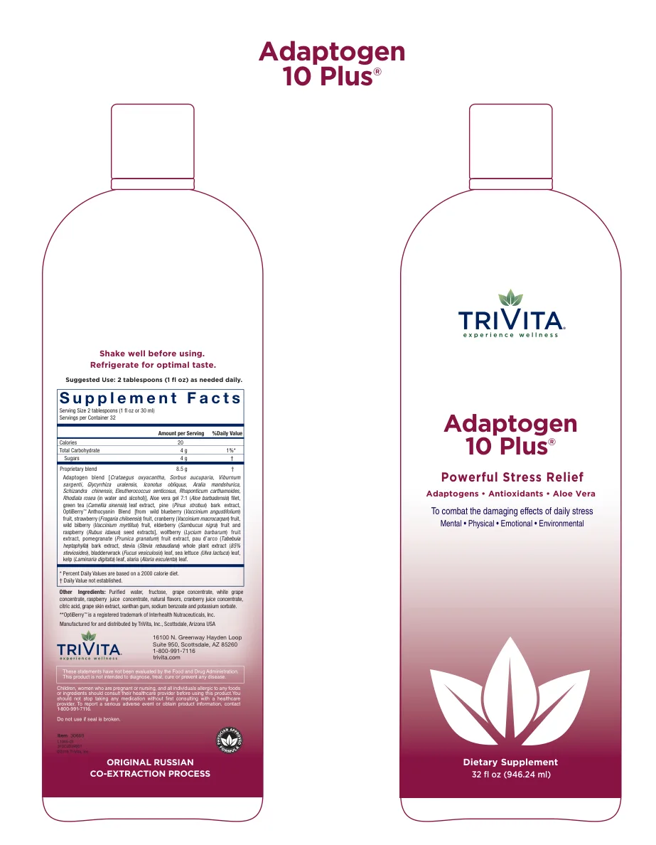 Label for Adaptogen 10 Plus