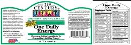 Label for One Daily Energy