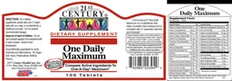 Label for One Daily Maximum