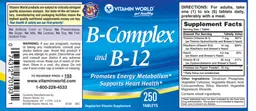 Label for B-Complex And B-12