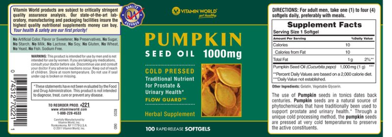 Pumpkin Seed Oil 1000 mg