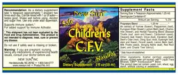 Label for Children's C.F.V.