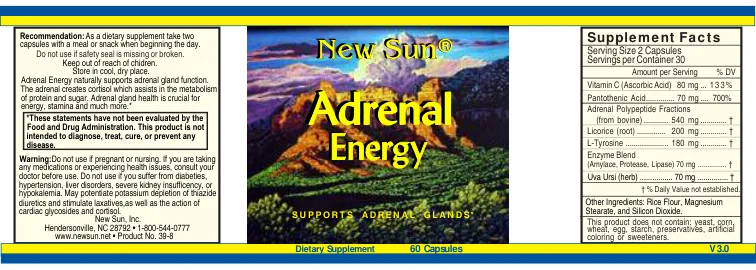 Label for Adrenal Energy